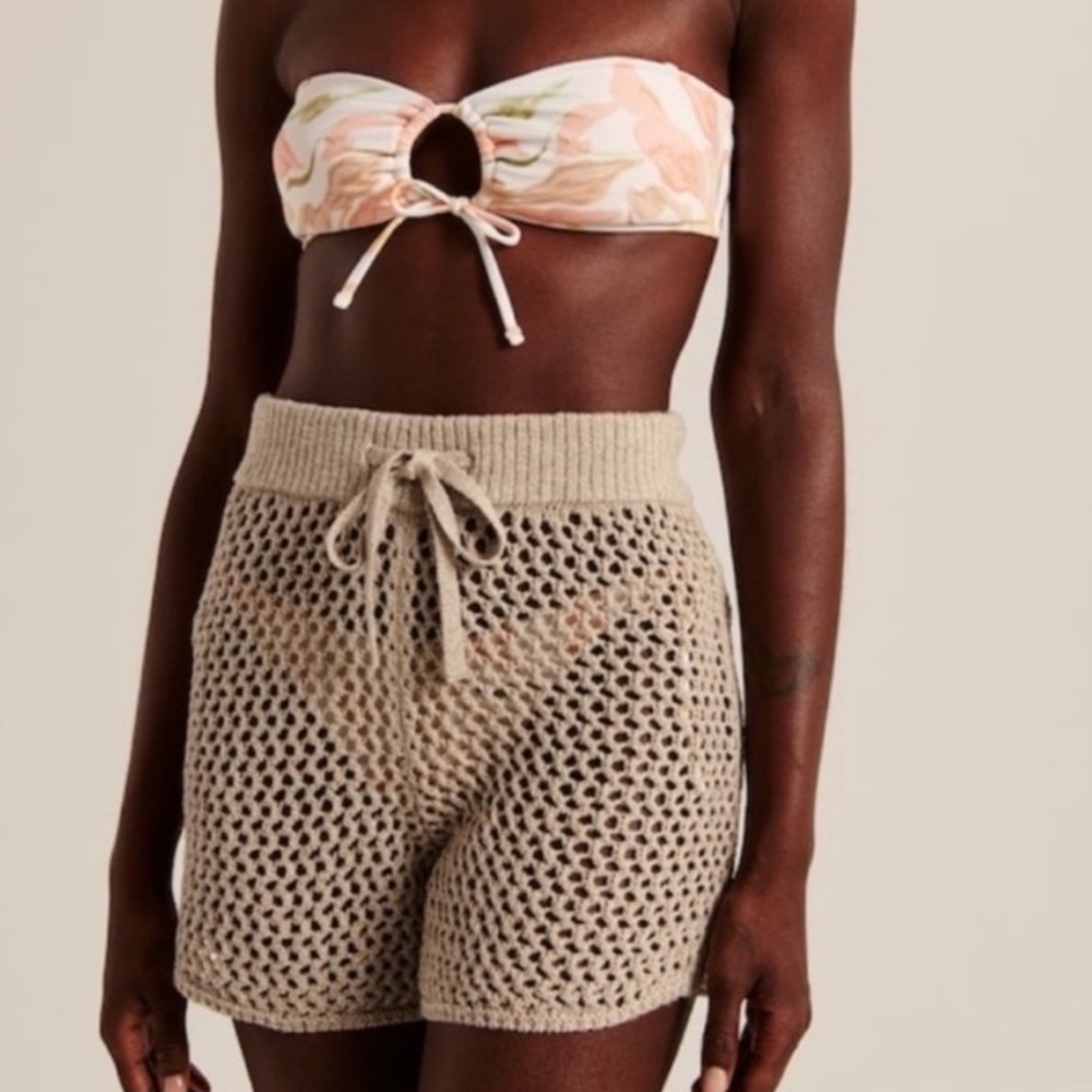 Abercrombie and fitch mesh cover up shorts